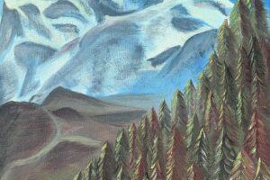 Peinture Mont Blanc - Pierre